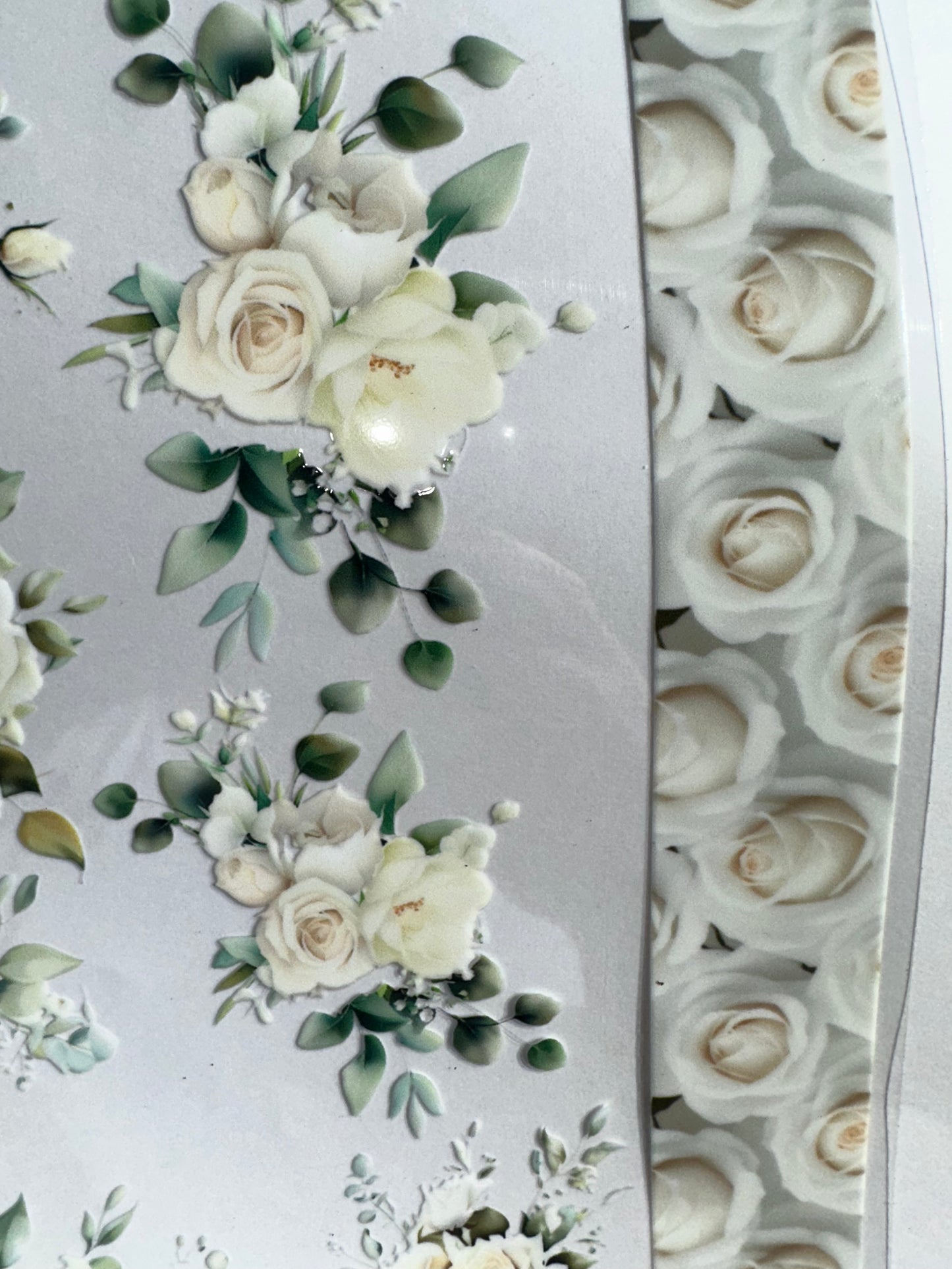Diamond Butterflies & White Roses