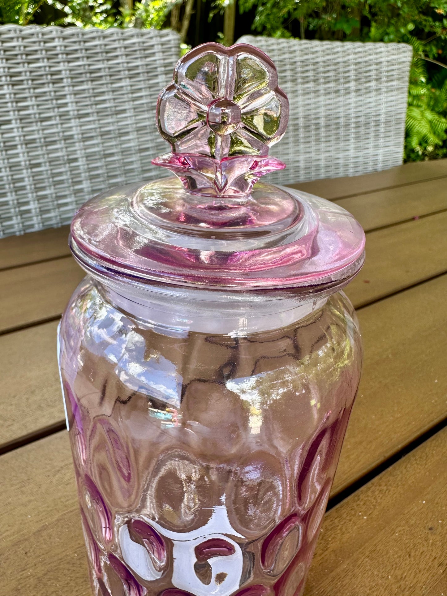 44oz Glass Storage w/Flower Lid