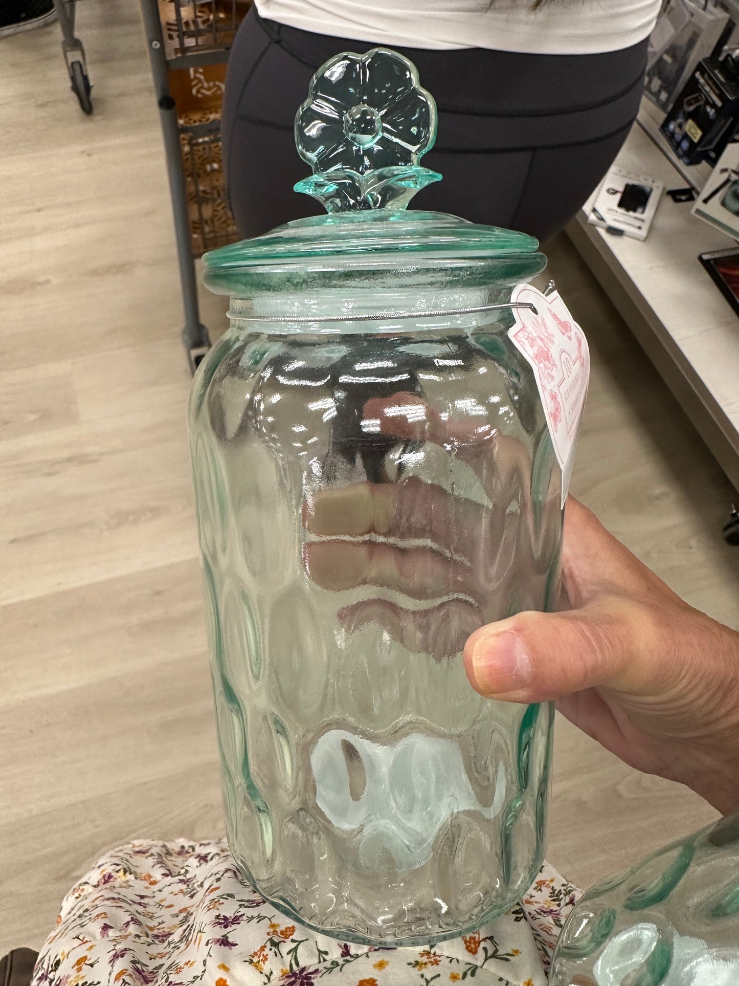 44oz Glass Storage w/Flower Lid