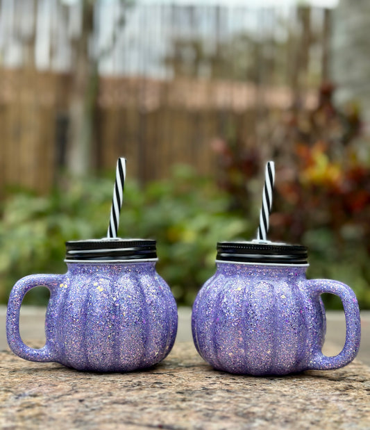 13oz Glass Pumpkin Cups