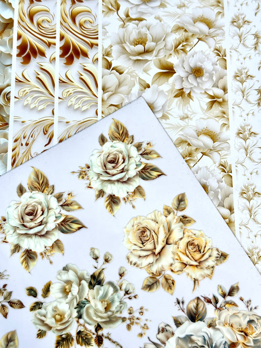 Gold|Cream Roses