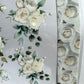 Diamond Butterflies & White Roses