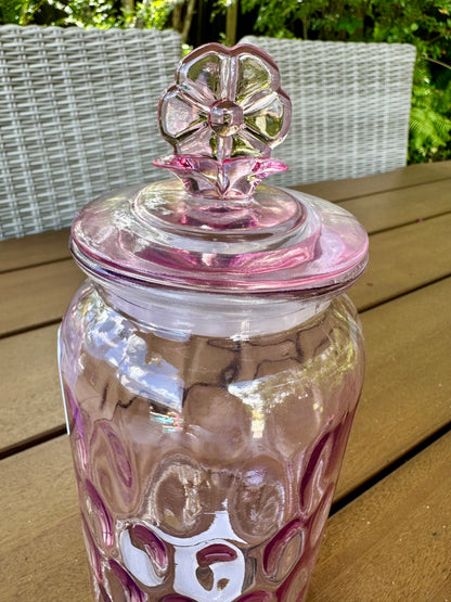 44oz Glass Storage w/Flower Lid