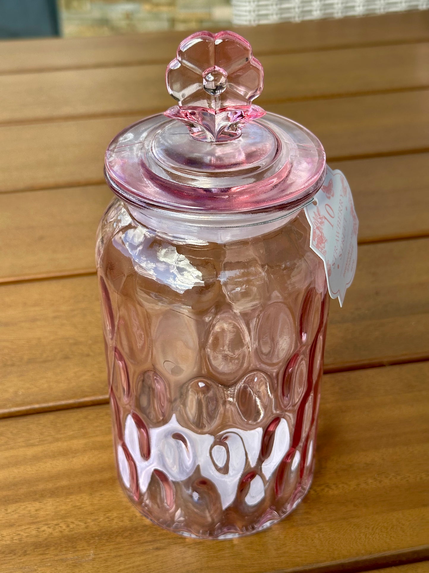 44oz Glass Storage w/Flower Lid