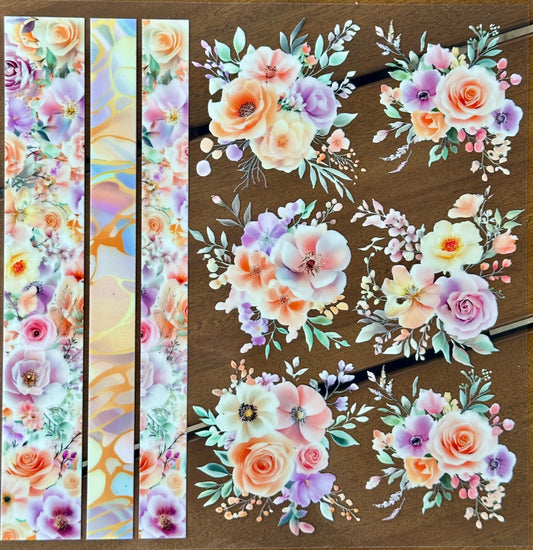 Lilac|Orange Floral