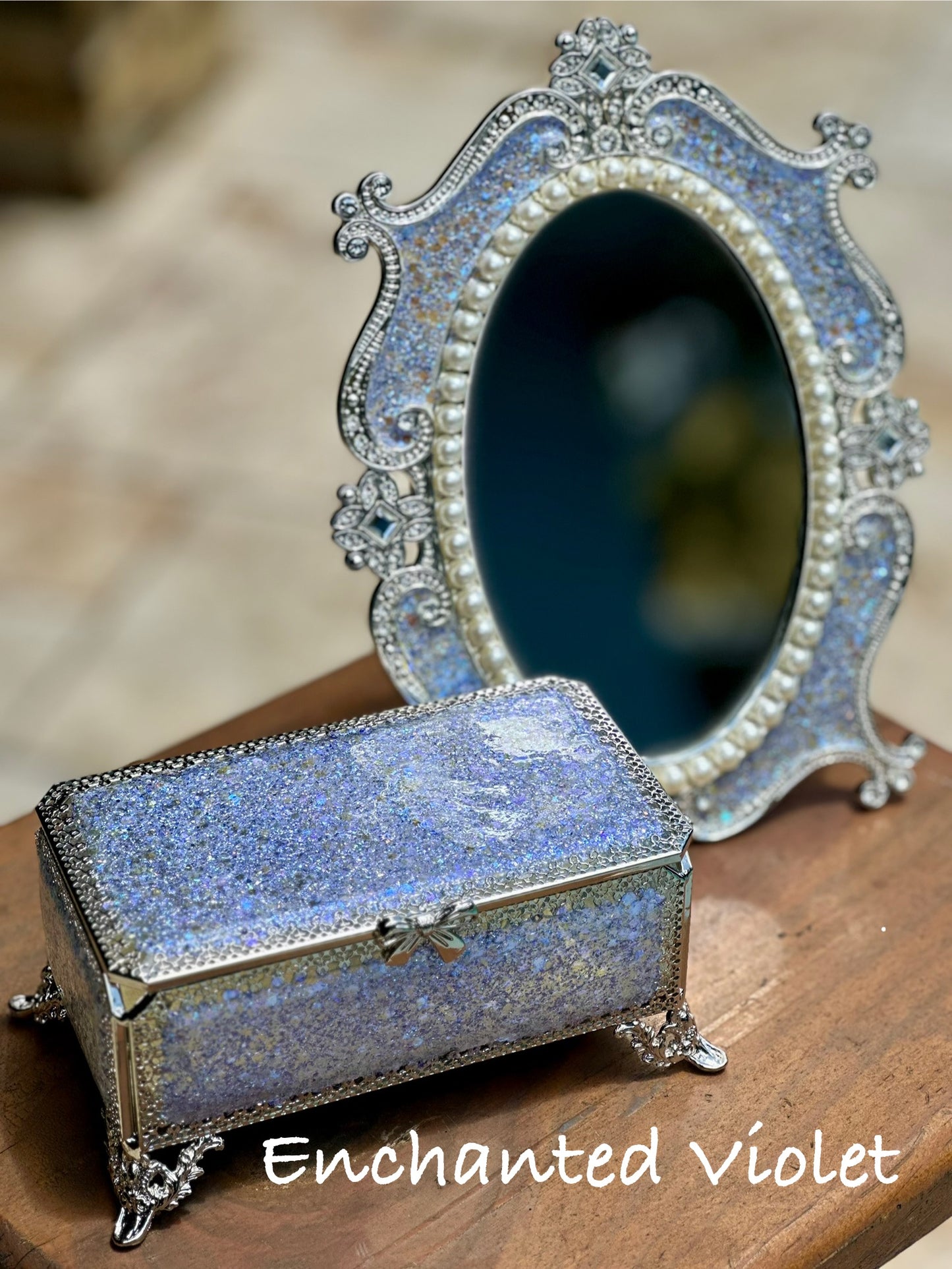 Glass Jewelry Boxes, Mirrors & Holders