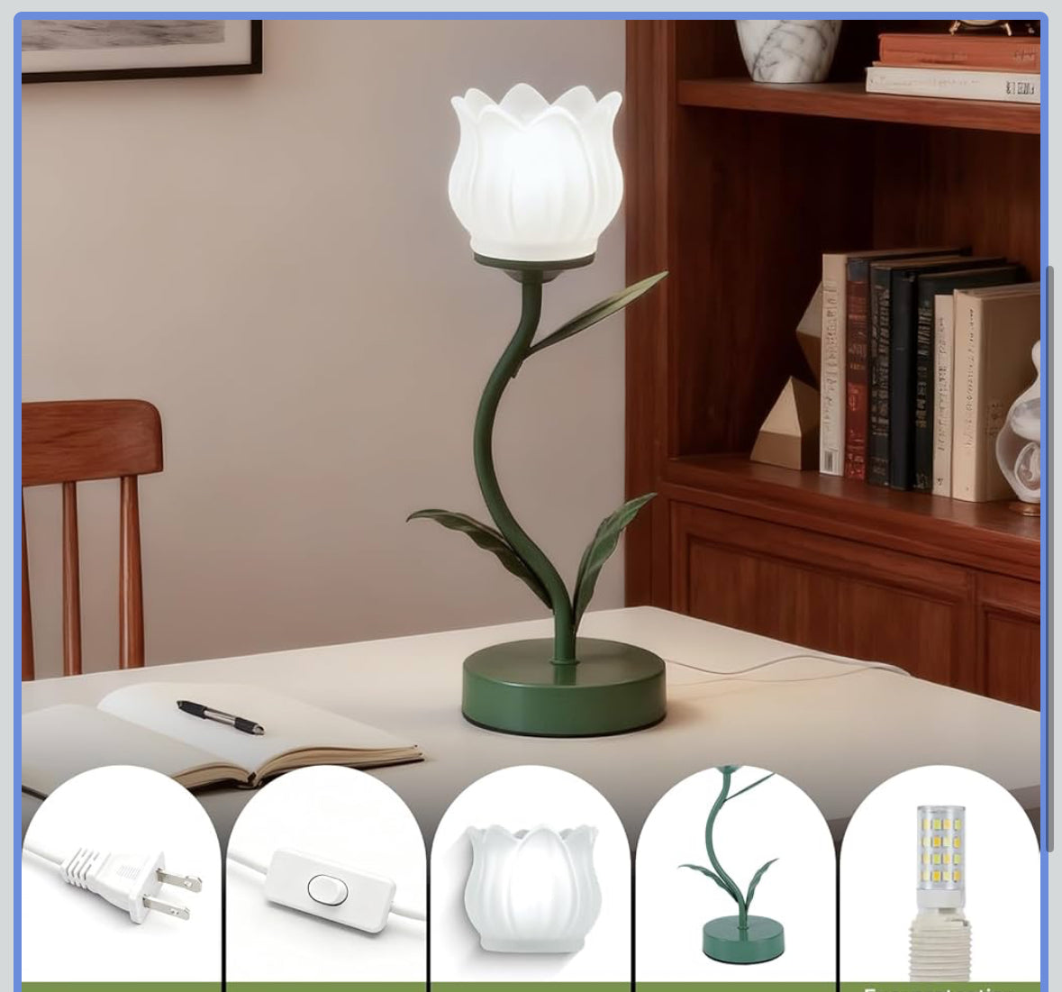 Glass Tulip Lamp