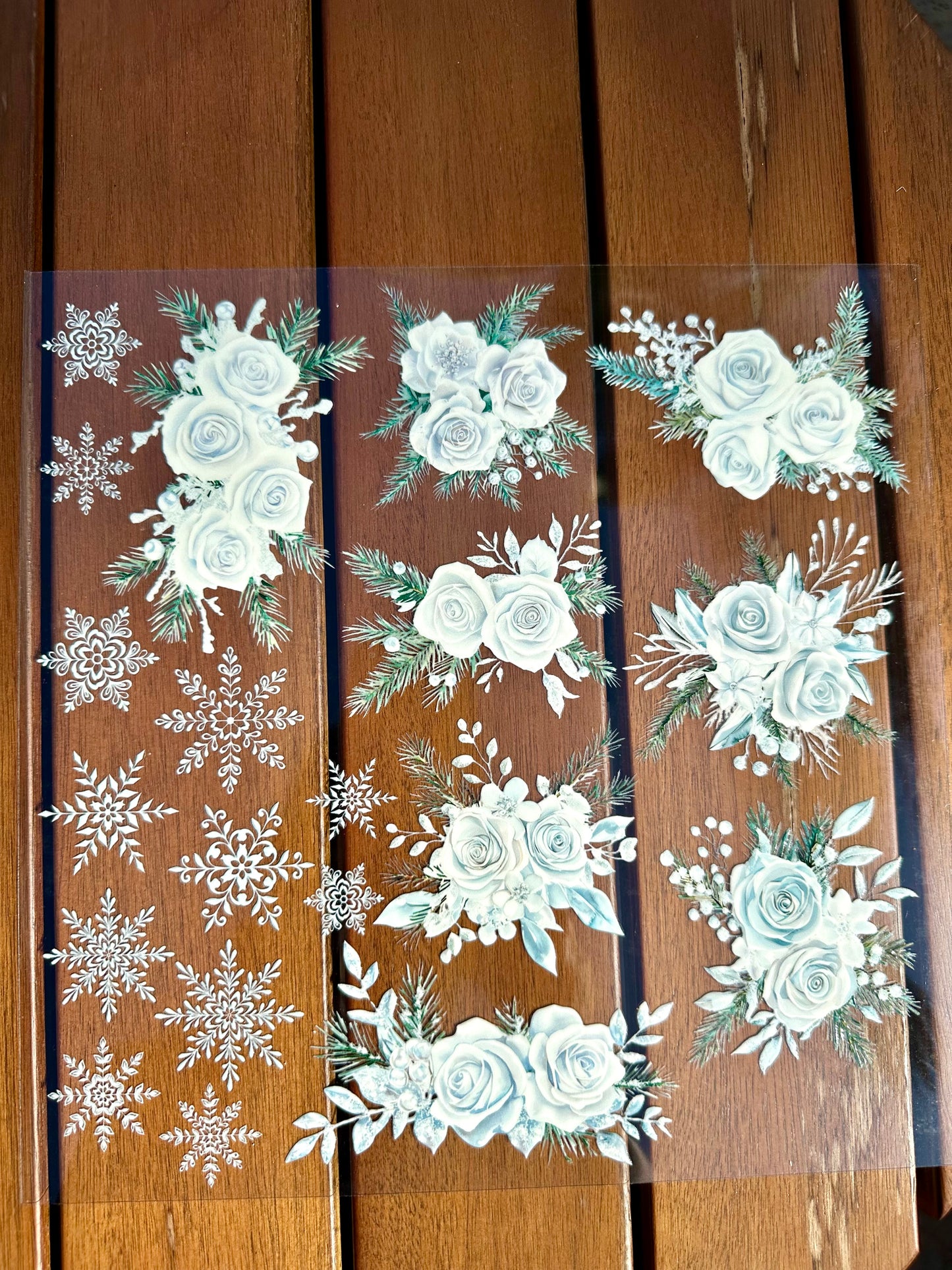 Frosted Roses & Snowflakes