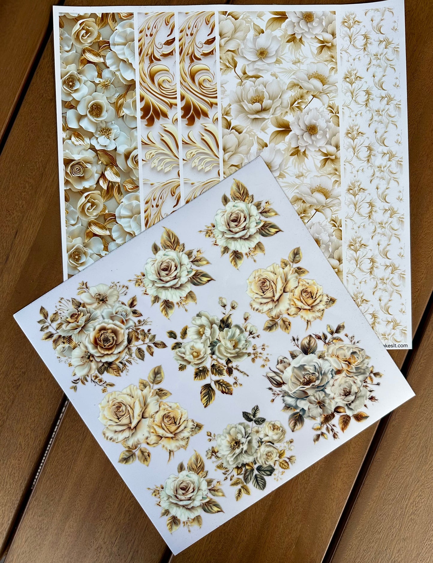 Gold|Cream Roses