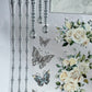 Diamond Butterflies & White Roses