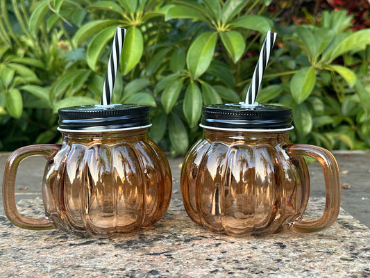 13oz Glass Pumpkin Cups