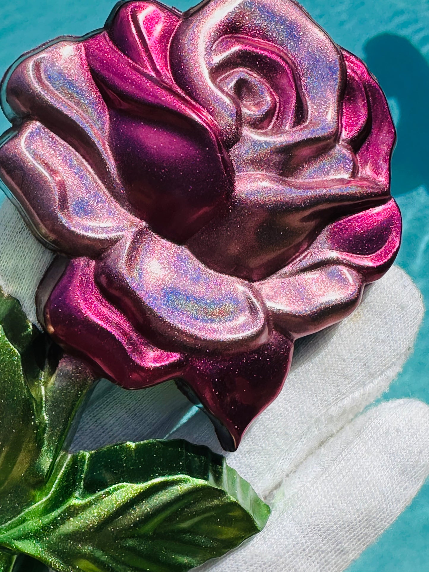 Resin Rose w/Vase