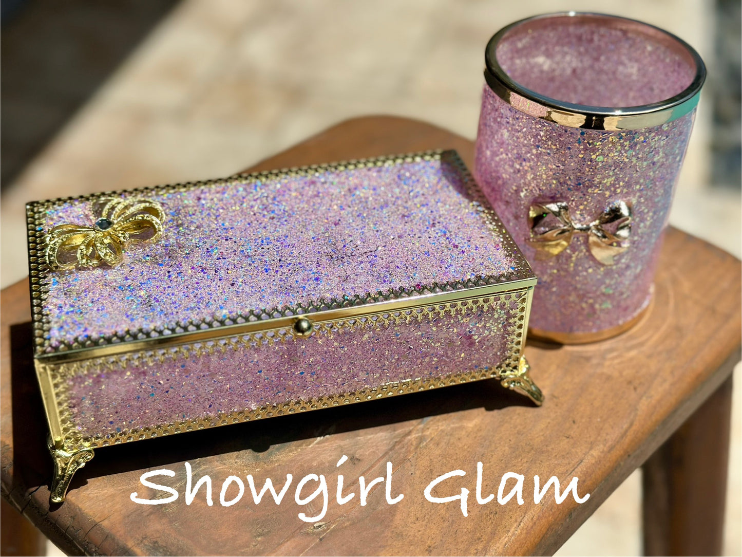 Glass Jewelry Boxes, Mirrors & Holders