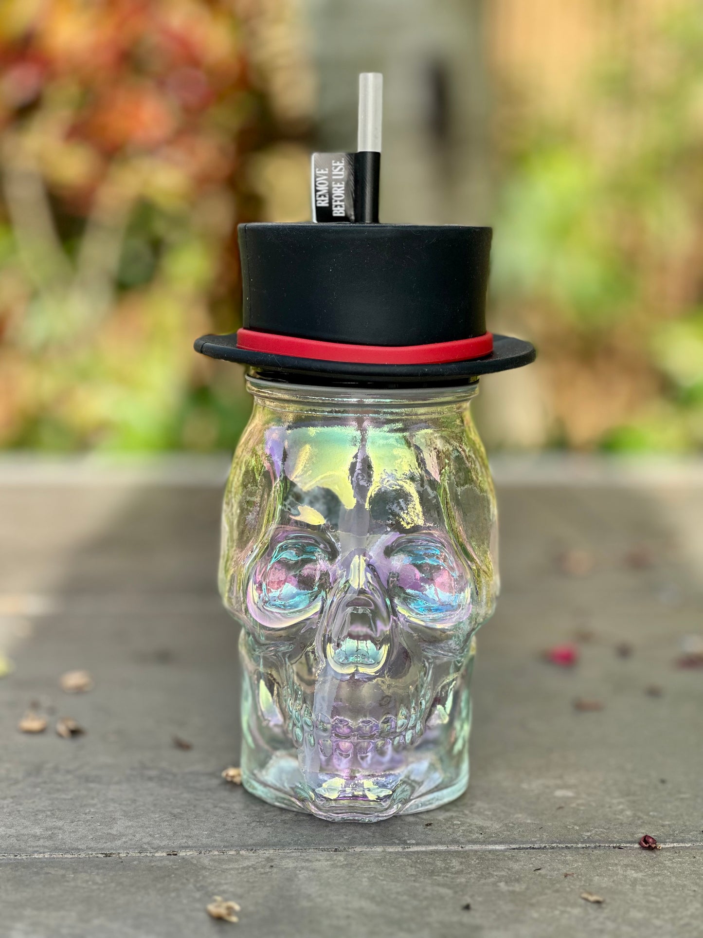 Mr. Skull Mason Cups w/lid & straw