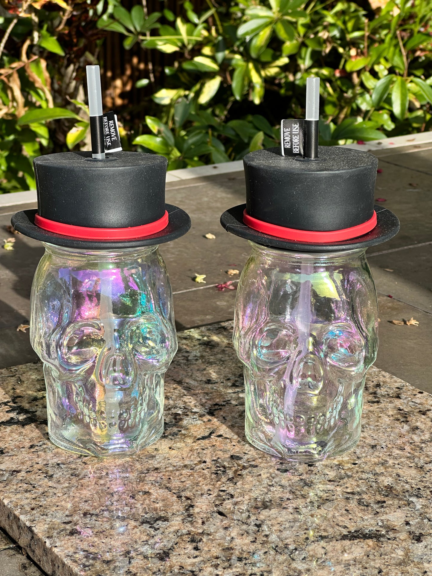 Mr. Skull Mason Cups w/lid & straw