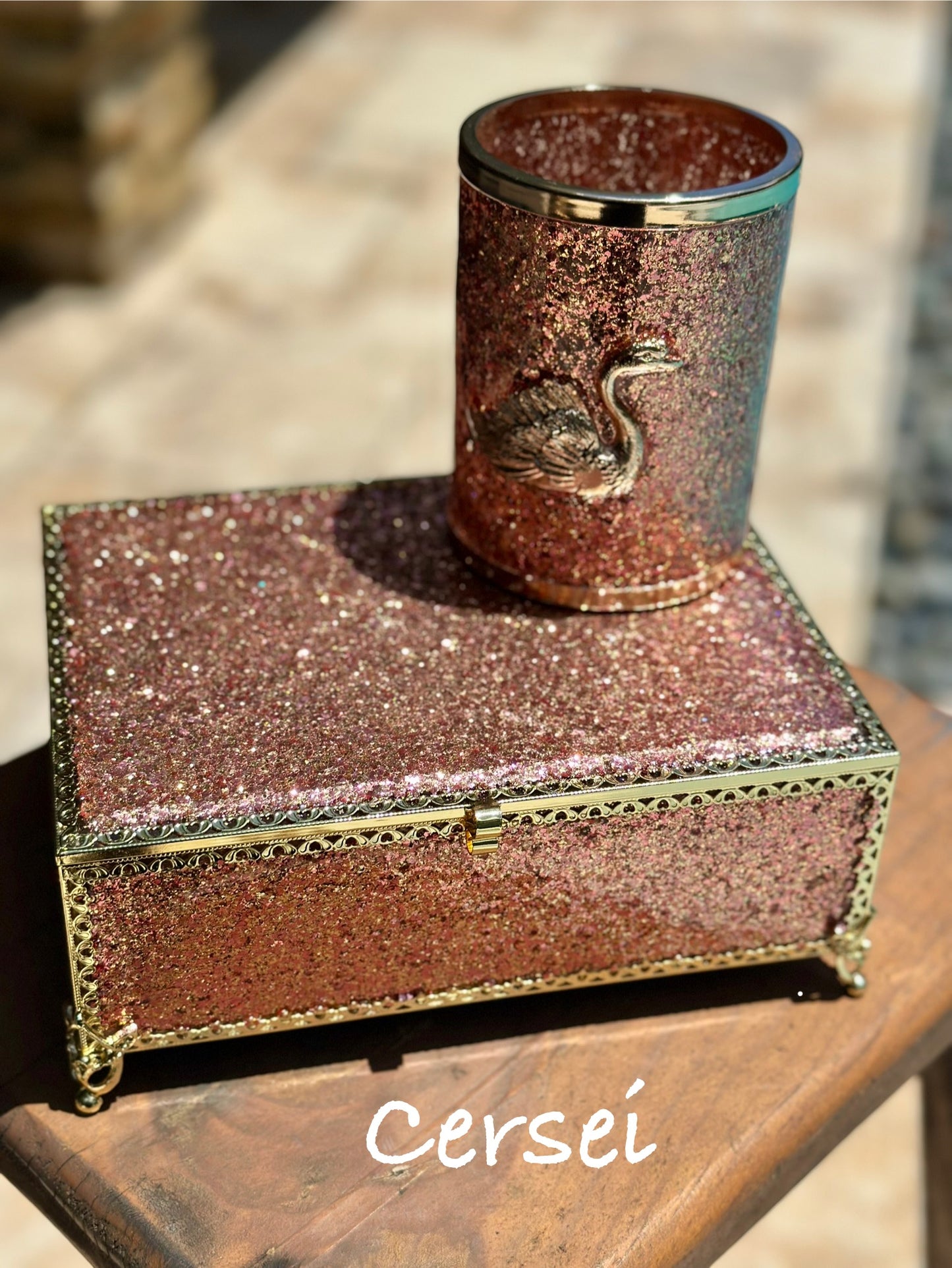 Glass Jewelry Boxes, Mirrors & Holders