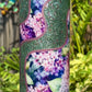 Purple Hydrangeas Green Glitter